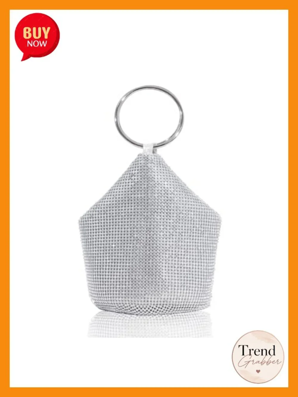 Rhinestone Top Handle Evening Bag Sparkly Mini Bucket Clutch Party Wedding